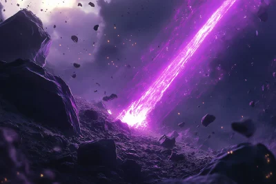 Purple Energy Beam Concept Art