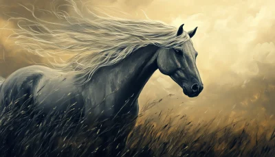 Award Winning Horse Stroke Painting