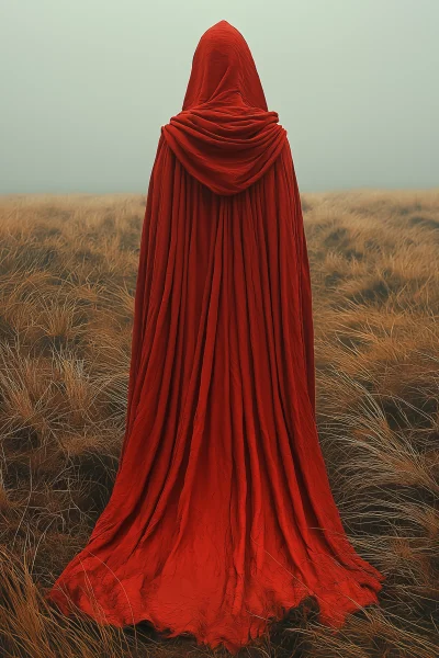 Surrealistic Red Cloak