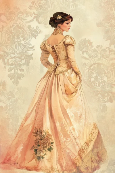 Victorian Duchess Watercolor Illustration