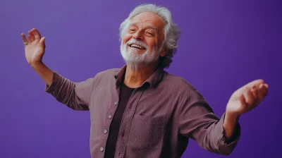 Elderly Man in Studio