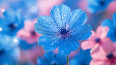 Cornflower Petals Falling