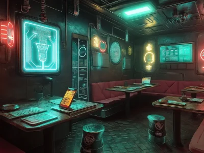 Cyberpunk Hookah Cafe