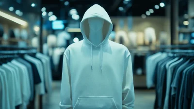 Oversized White Hoodie Mockup