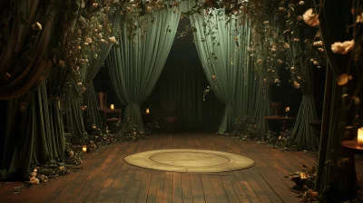 Baroque Circus Tent with Olive Green Accents