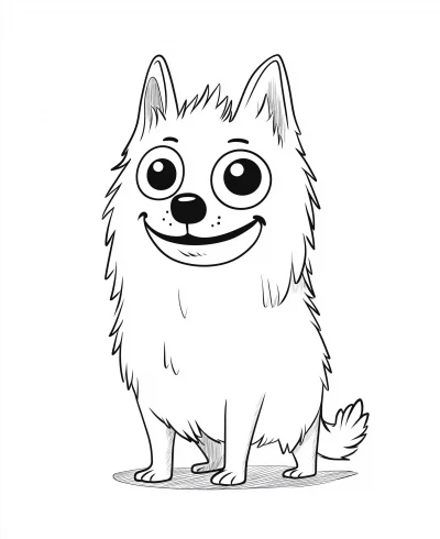 Weird Dog Coloring Page