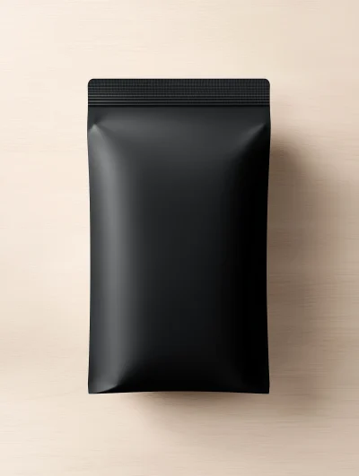 Black Paper Packaging Bag Mockup