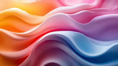 Colorful 3D Abstract Swirl Ribbon Background