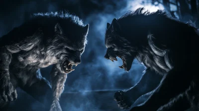 Scary Wolfmen Face-off