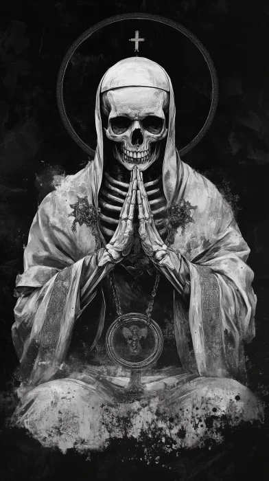 Skeleton Pope Poster