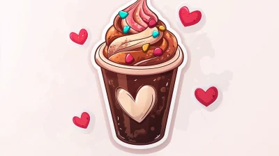 Ice Cream Cup Sticker