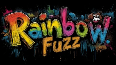 Rainbow and Fuzz Typography Design