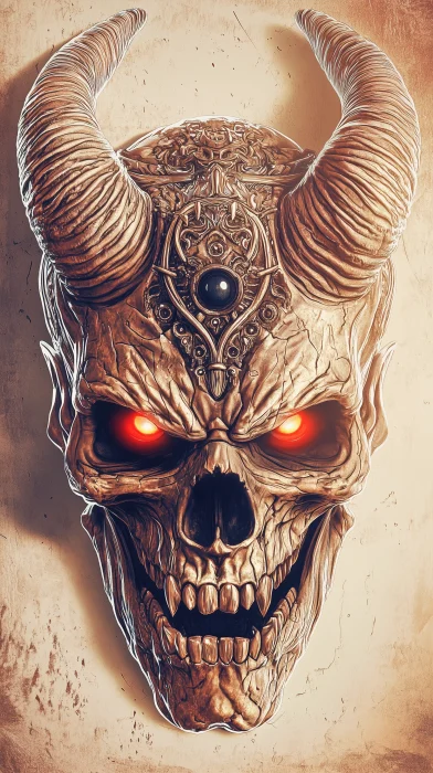 Cool Skull with Horns