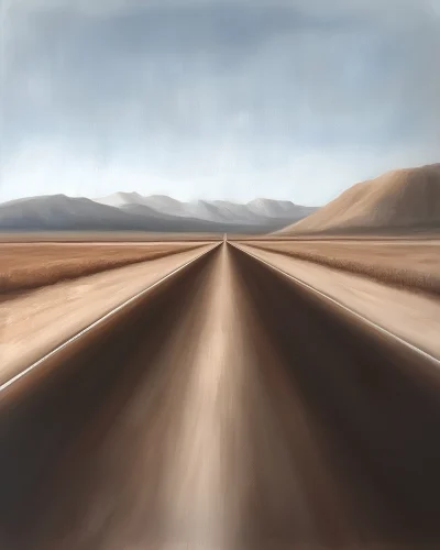 Desert Road Painting