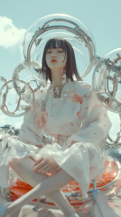 Surreal Japanese Woman Cyborg Fashion Photography