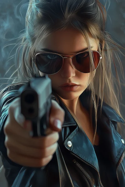 Thug Girl with Gun