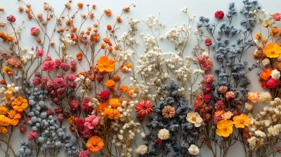 Dried Flowers on Light Table