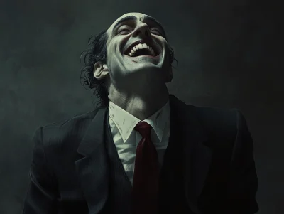 Vampire Business Man Laughing