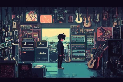 Pixel Art Punk Punk Shop