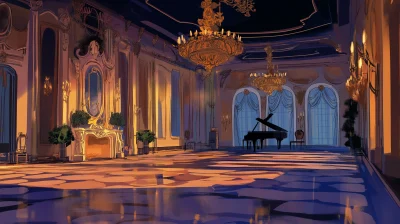 Vintage Disney Mansion Ballroom