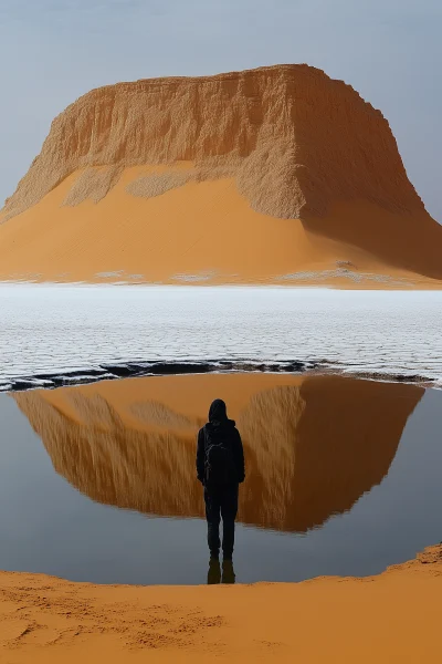 African Reflection in Sand