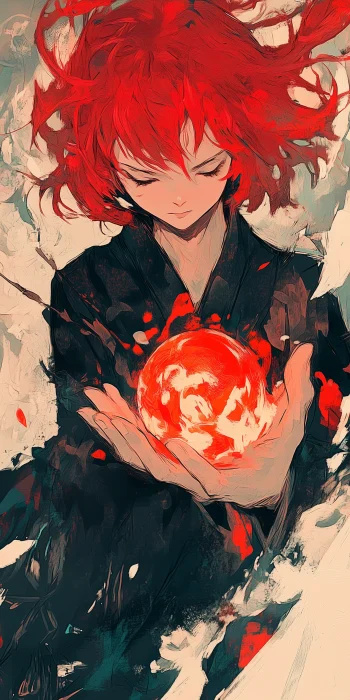 Red Haired Sorceress with Fireball