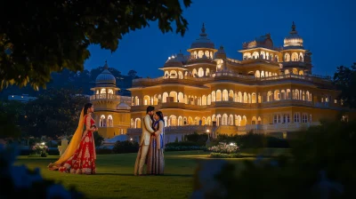 Gogunda Palace in Udaipur at Night