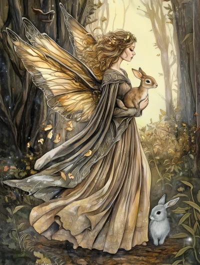 Celtic Fairy in the Forest