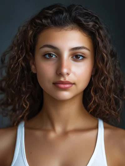 Studio portrait of a young woman