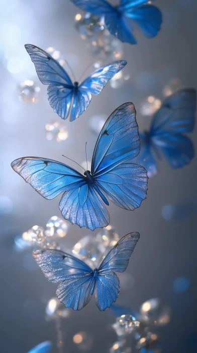 Dancing Blue Butterflies