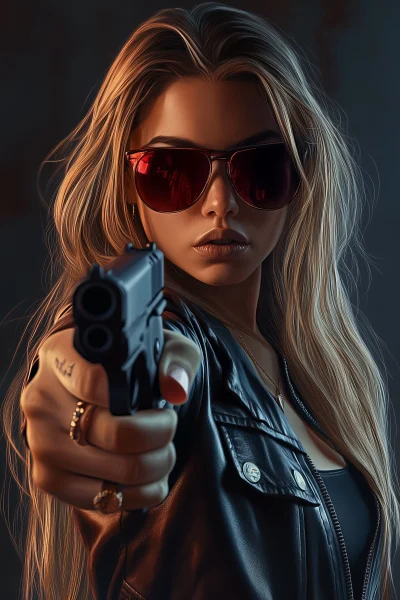 Thug Girl with Gun