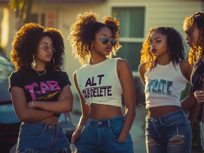 Young African American Women Hanging Out