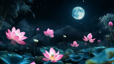 Moonlight Lotus Pond