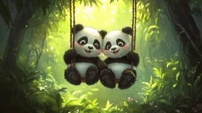 Happy Pandas on Swing