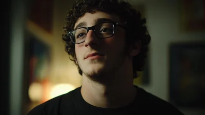 Cinematic Portrait of a Thoughtful Young Man