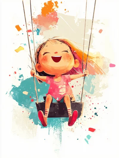 Girl on Swing