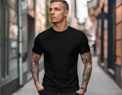 Black T-shirt Mockup