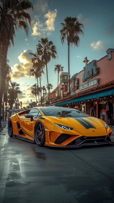 Lakers Gold and Purple Lamborghini Huracán STO with Carbon Fiber Widebody Kit