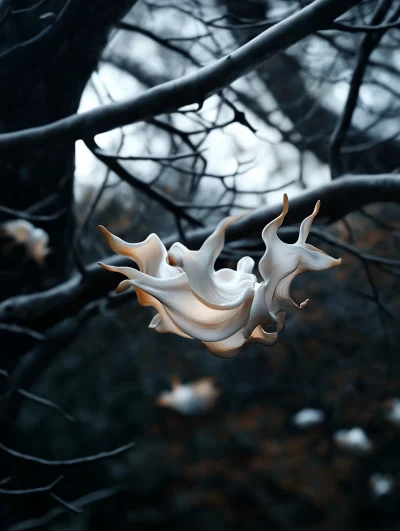 Hairy Messy Petals on Tree