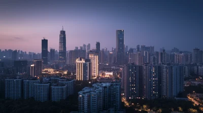 City Skyline at Dusk