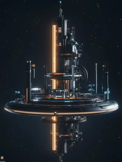 Futuristic Space Station