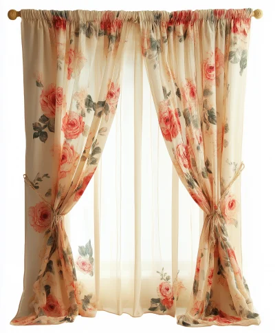 Vintage Floral Curtain