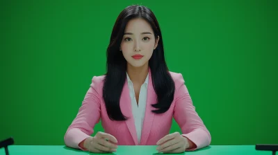 Asian Female News Anchor