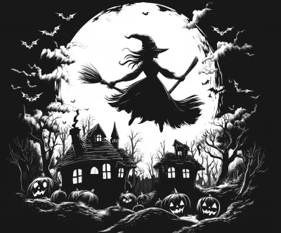 Spooky Halloween Night Vector Illustration