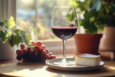 Wine and Cheese Table Setup