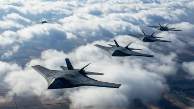 Stealth UCAV Jets Formation