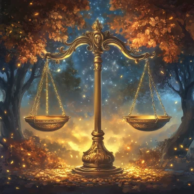 Unique Libra Scales Illustration