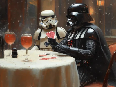 Darth Vader at Dinner Table