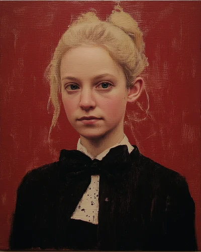 Victorian Blonde Woman Portrait