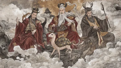 Three Mythological Characters of Huangdi